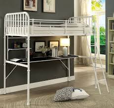 Shop bedroom furniture at horchow. Ebony Workstation Loft Bed White By Furniture Of America Furniturepick