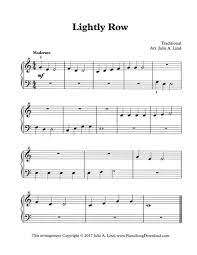 This is often one of the first keyboard songs for kids that instructors will teach new students. Lightly Row Free Easy Piano Sheet Music
