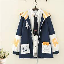 Japanese Students Wear Cute Childishness Print Coats In Autumn And Winter Japanese Outfits Kawaii Clothes Kawaii Fashion Outfits