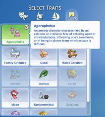 Mods / traits tagged with: . Mod The Sims Agoraphobia Trait By Simularity Sims 4 Downloads