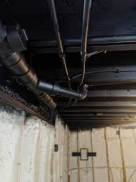 Flat black exposed basement ceiling. Painting An Exposed Basement Ceiling Black The Cozy Clarks