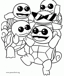 Squirtle bulbasaur pokemon coloring pages. Squirtle Coloring Page Coloring Home
