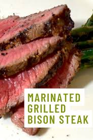 Easy Herb-Marinated, Grilled Bison Steak
