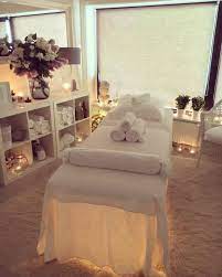 Get inspired by these pictures to how to set your spa or treatment room. Lighting Under The Table Spa Room Decor Massage Room Decor Esthetician Room Decor