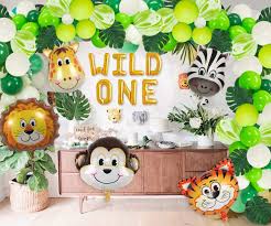See more ideas about jungle theme parties, safari birthday, safari party. With Animal Balloons Jungle Theme Party Supplies Tassels For Kids Safari Theme Birthday Party Decorations Cake Toppers Banners Toys Games Party Packs