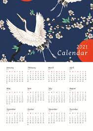 Download Premium Illustration Of Calendar 2021 Yearly Printable Psd With Premium Illustration Japanese Calendar Calendar 2021