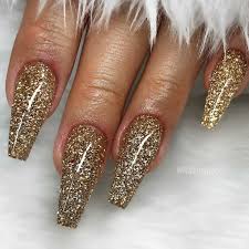 Ballerina Nails Gold Glitter Nails Acrylic Nails Gel Nail Gold Glitter Nails Gold Acrylic Nails Gold Sparkle Nails