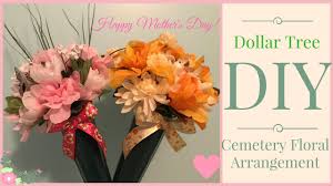 Urn silk flowers for cemetery grave arrangement bohemian. Dollar Tree Diy Floral Arrangements Cemetery May 2017 Cruzzinwithcrystal Youtube