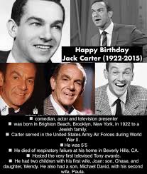June 24: Happy Birthday Jack Carter (1922-2015) #jackcarter #actor  #comedian #bornonthisday #happybirthday #JuneBirthdays #June  #Interestingfacts