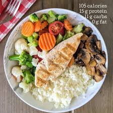The best foods to help you eat for volume. Very Low Calorie Chicken And Rice Bowl Dinner Recipe Health Beet