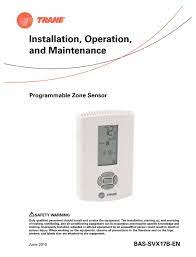 How do 1 set my thermostat to act as a manual thermostat? Trane X1379088401 Installation Operation And Maintenance Manual Pdf Download Manualslib