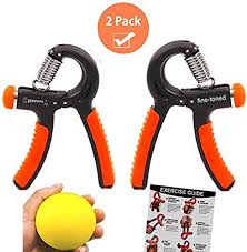 Fine Toned 2 X Adjustable Hand Grip Exerciser 10 50kg Exercise Instructions Chart Free Stress Ball Strengthen Grip Hand Squeezer Forearm
