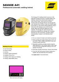 ESAB Savage A41 Welding Helmet – Baker's Gas & Welding ...