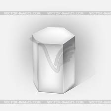 Kardioide pentagrammkonstruktion aus einem gleichschenkligen dreieck prisma genetische definition prisma sechseckprisma?! Weiss Sechseckprisma Vektor Clipart Vektor Bild