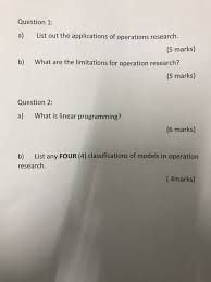 Solved Question 1 A List Out The Applications Of Operat Chegg Com