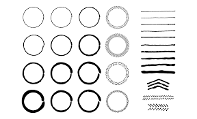 Hand Drawn Circles And Lines Vector Pack Occult Symbols Esoteric Symbols Circle Logo Design