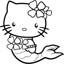 A beautiful picture full of hello kitty! Get This Hello Kitty Coloring Pages Mermaid 0vn3b