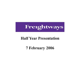 Preliminary Results Financial Highlights David Grigson C HIEF F INANCIAL O  FFICER 12 February ppt download