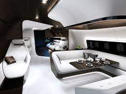 Mercedes Dreams Up A Swanky Interior For Private Jets Private Jet Interior Airplane Interior Luxury Airplane