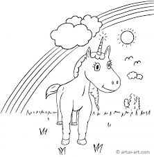 Ausmalen hat viele vorteile für die kleinen. Einhorn Ausmalbild Mit Regenbogen Gratis Ausdrucken Ausmalen Artus Art