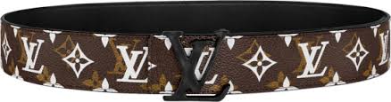 Shop the latest collection from your favorite stores all in one place. Louis Vuitton Brown White Monogram Lv Shape Belt Incorporated Style