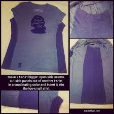Upsize How To Make A T Shirt Bigger Sarah Shah Fashion Sewing Upcycle Clothes Diy Clothes