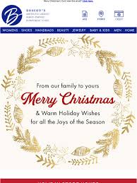 Merry christmas to your family. Boscov S Merry Christmas From Our Family To Yours Milled