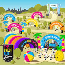 Splashing throwing colors to friends and strangers. About The Color Run Malaysia