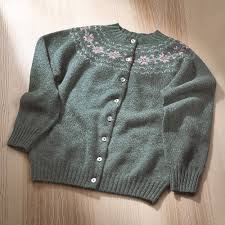 Knit from the bottom up, you'll work raglan shoulder decreases that shift into yoke shaping and simple colorwork. Fair Isle Hand Knitted Cardigan Jumpers Cardigans Museum Selection