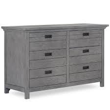 Gray rustic bedroom dressers & chests of drawers. Evolur Waverly 6 Drawer Baby Double Dresser In Rustic Gray 892 Rg