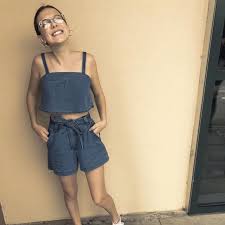 I want this account to share love and positivity. Millie Bobby Brown Blue Denim Short On Her Instagram Account Spotern