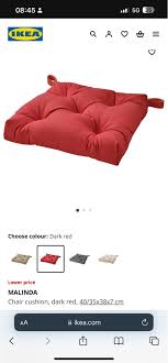 IKEA Malinda Red Seat Cushion
