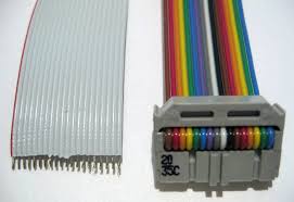 A 6 connector system is included on majority of computers for audio out as well as a microphone connection. Ribbon Cable Wikipedia