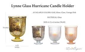 Silver hurricane candle holders a touch of delicate dramaturgy in a modern edition. Amazon Com Luna Bazaar Large Mercury Glass Hurricane Pillar Candle Holder 6 75x9 In Lynne Design Silver Elegant Flower Vase Centerpiece Decor For Home Weddings Parties Events Ideal Housewarming Gift Home Kitchen