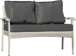 108x62x78 cm poltrona 2 pz: Vivagarden Divano Da Esterno 2 Posti In Rattan Pe Panchina Da Giardino Con Cuscini E Braccioli 120x63x77cm Bianco 157w
