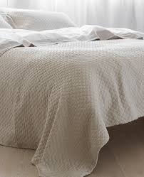 Matelassé is french for quilted or cushioned, and in usage with fabric, refers to quilted textiles. Ungaretti Matelasse Flax Au Lit Fine Linens