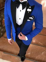 Terno 4 Piece Men S Suit Jacket Pant Vest Bow Blue Suit Men Tuxedo For Men Prom Suits For Men