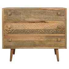 Ashanti Mango Wood 3 Drawer Dresser Mango Wood Wood Dresser Wood