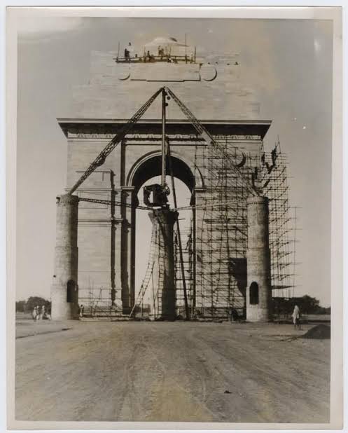 Image result for construction of india gate"