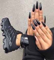 Trendy Summer Nails Art Designs Ideas To Look Charming Lovein Home Long Acrylic Nails Black Coffin Nails Black Acrylic Nails