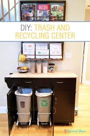 Diy Trash And Recycling Center Diy Storage Cabinets Diy Storage Recycling Center
