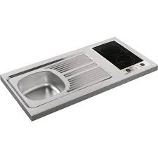 Evier Inox A Poser 1 Bac Et 1 Egouttoir Avec Domino Vitroceramique Moderna Achat Vente Evier De Cuisine Evier Inox A Poser 1 Bac Et Cdiscount