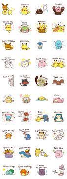 pokemon yurutto line sticker download pokemon yurutto sticker line and use on whatsapp pokemon stickers line sticker kawaii stickers