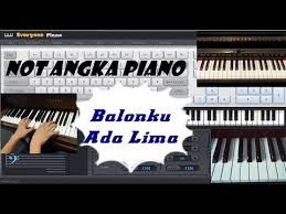 Original , 6/8 , jazz , minor , and minor variation. Not Angka Piano Lagu Balonku