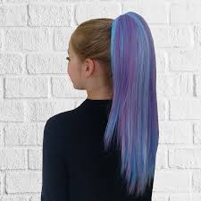 Buy blue ponytail hair extensions and get the best deals at the lowest prices on ebay! Purple Hair Extensions For Kids Blue Raspberry Color Hair Extension P My Hair Popz
