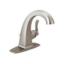 Bathroom sinks & faucet components/. Delta Everly Single Hole Single Handle Bathroom Faucet In Spotshield Brushed Nickel 15741lf Sp The Home Depot