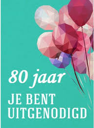 80 Jaar Verjaardag Uitnodigingskaarten Bekijkt U Hier