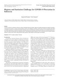 Bagi para sahabat, sosok rina gunawan yang dikenal sebagai orang yang ramah. Pdf Hygiene And Sanitation Challenge For Covid 19 Prevention In Indonesia