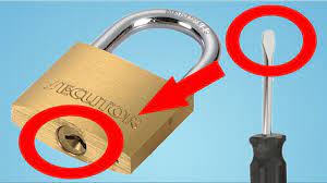 How do you unlock a locked door without a key? How To Open Padlock Without A Key With Screwdriver Youtube
