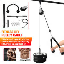 $15.00 coupon applied at checkout save $15.00 with coupon. Cable Pulley System Diy Home Gym Fitness Lat And Triceps Rope Pulley System Gym Equipment For Exercise Body Pull Down Fitness Equipment Walmart Com Walmart Com